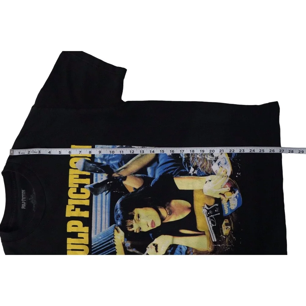 VINTAGE Pulp Fiction Men's T Shirt Sz L Uma Thurman Crime Movie Fan Classic 1994
